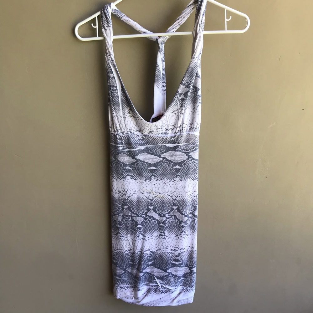 Snakeskin Print Mini Dress Racerback